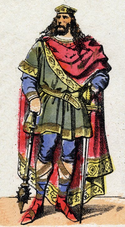 I. Clovis (466 - 511. v.), a frankok királyának portréja. alkotó: French School