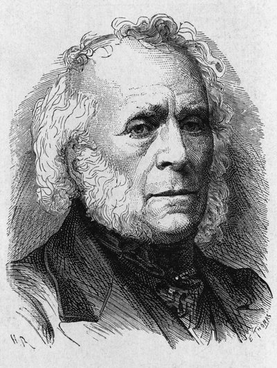 David Brewster (1781 - 1868) portréja - a Tudományos albumban; Illusztrous Scholars; Nagy felfedezések””” 1896. alkotó: French School