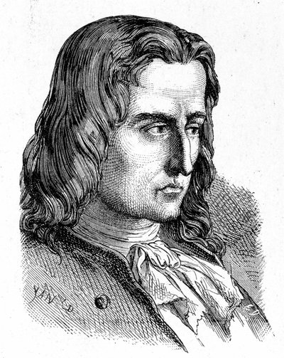 Denis Papin (1647 - 1714) portréja - a Tudományos albumban; jeles tudósok; Grandes felfedezések””” 1896. alkotó: French School