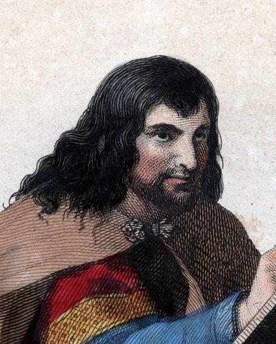 Einhard (Eginhard, Einhart, Einard, Einhard) (775-840), frank tudós és udvaronc portréja. alkotó: French School