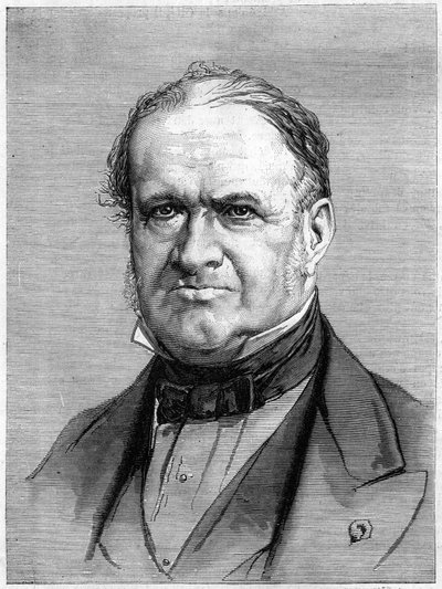 Elie de Beaumont (1798-1874) francia geológus portréja. Metszet a „” Le Monde Illustré”” 912. számban, október 3-án alkotó: French School