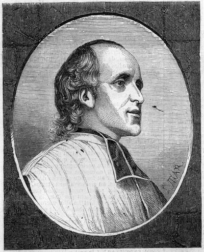 Delacroix de Ravignan atya (1795-1858), francia jezsuita portréja. Metszet a „Le Monde Illustré” 47. számában, 1858. március 6. alkotó: French School