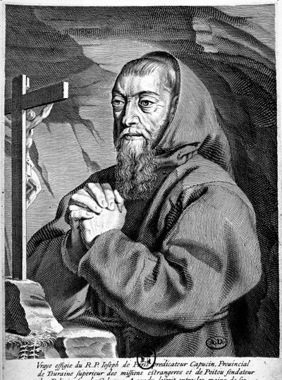 József atya (1577-1638), a kapucinusok prédikátorának portréja. alkotó: French School