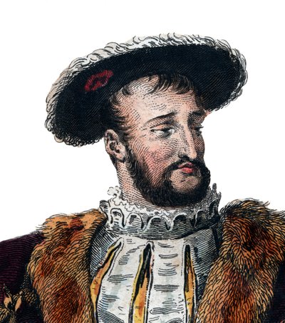 I. Ferenc francia (1494-1537), francia király portréja. alkotó: French School