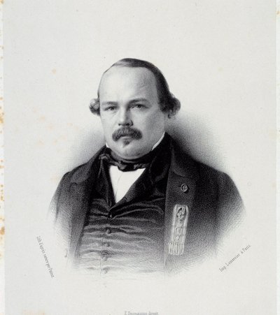 Francois Auguste Perrinon (1812-1861) portréja, a 19. századi Chartres-i Martinique-i helyettes metszet, Musee des Beaux Arts alkotó: French School