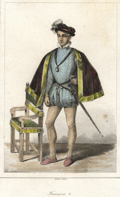 II. Francois (1544-1560), francia király portréja. alkotó: French School