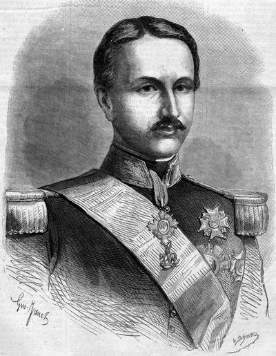 II. Francois (1836-1894), nápolyi király portréja. Metszet a „” Le Monde Illustré”” 172. számában, 1860. július 28-án. alkotó: French School
