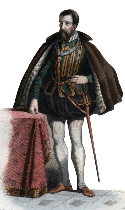 Francois I de Lorraine (1519-1563), Guise hercege, Aumale hercege, francia katona és politikus portréja. alkotó: French School