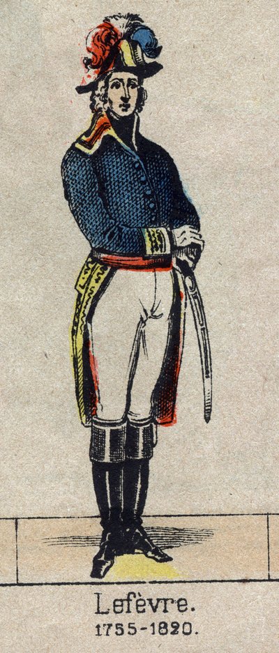 Francois Joseph Lefebvre (1755-1820) Dantzig és a Birodalom hercege, Franciaország párja, majd a Birodalom bárója és Franciaország Marechal párja portréja. Epinal képe a 19. század végéről. alkotó: French School
