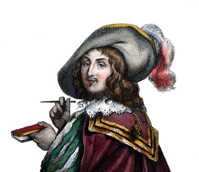 VI. Francois, La Rochefoucauld hercege, Marcillac hercege (1613-1680), francia író portréja. alkotó: French School