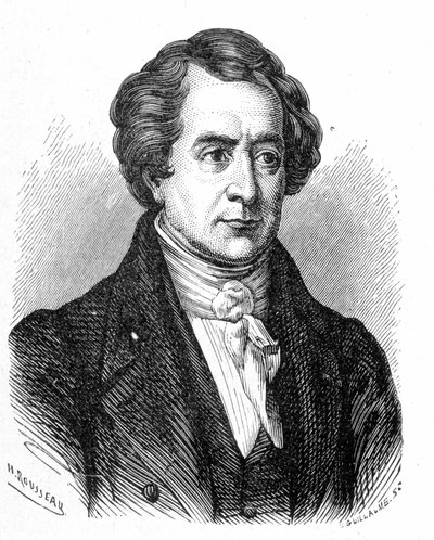 François Arago (1786 - 1853) portréja - a Tudományos albumban; jeles tudósok; Nagy felfedezések””” 1896. alkotó: French School