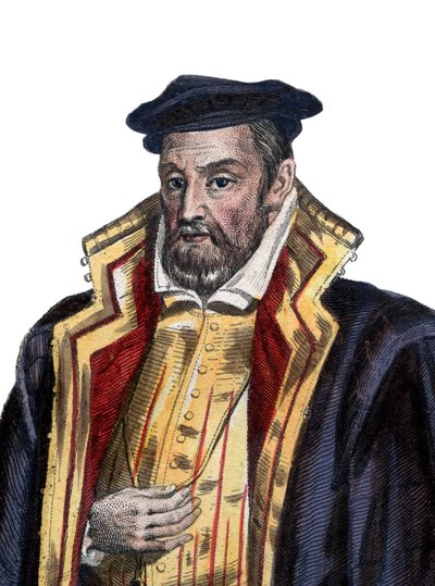 Gaspard II de Coligny (1519-1572), Lord de Chatillon francia nemes és admirális portréja. alkotó: French School