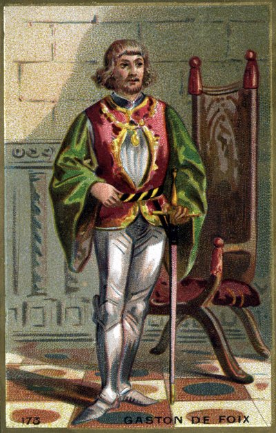 Gaston de Foix (1489-1512) portréja. A 19. század végének kromolitográfiája. alkotó: French School