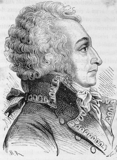 Alexandre de Beauharnais vikomt (1760-1794) tábornok portréja, akit azzal vádolnak, hogy 1793-ban rosszul védte Mainzot, guillotine volt – Henri Martin „L