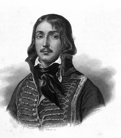 Francois Severin Marceau Desgraviers tábornok portréja, dit Francois (1769 - 1796) - Thiers „Francia forradalom” című művében. 19. század alkotó: French School