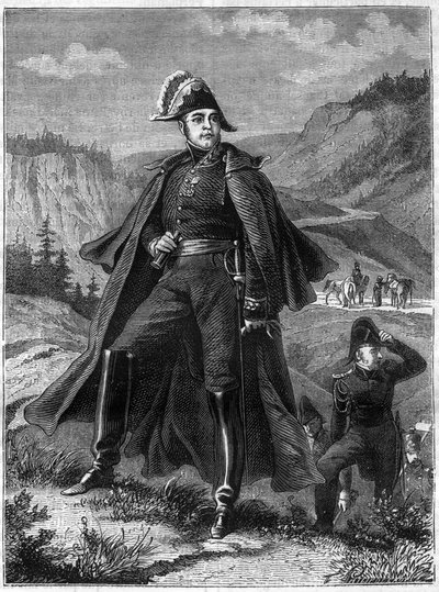 Lecourbe tábornok portréja - Claude Joseph Comte Lecourbe francia tábornok (1758-1815) - Adolphe Thiers „A birodalom története a konzulátus történetét követve” című művében - 1879 - magángyűjtemény alkotó: French School