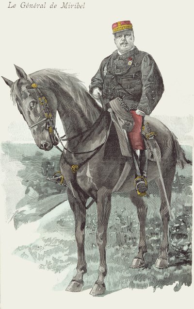 De Miribel tábornok (1831-93) portréja (metszet) alkotó: French School