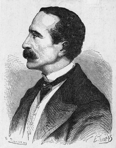 Georges Bonelli, a tipográfiai távíró feltalálójának portréja - a „tudomány Albumában”; jeles tudósok; Nagy felfedezések””” 1896. alkotó: French School