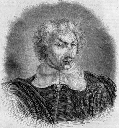 Gui (Guy) Patin (1601-1672) francia orvos és író portréja. Bocour metszete a „Le Magasin festői”-ben alkotó: French School
