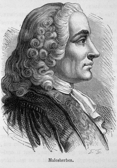 Guillaume Chretien (Guillaume-Chretien) portréja, Lamoignon de Malesherbes (1721-1794), francia politikus – Henri Martin „” L’Histoire de France” című művében alkotó: French School