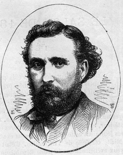 Henri Chapu (1833-1891) francia szobrász portréja. Metszet a „” Le Monde Illustré”” 890. számában, 1874. május 2.. alkotó: French School