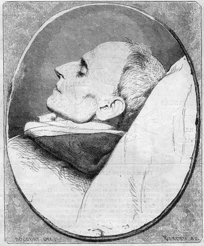 Henri Lacordaire (1802-1861) portréja. Francia pap és domonkos, halálos ágyán. Metszet a „” Le Monde Illustré”” 243. számában, 1861. december 7. alkotó: French School