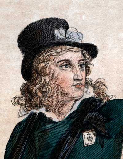 Henri du Vergier (Verger), La Rochejaquelein gróf (1772-1794), a királyi vendeai felkelés (Háború a Vendee-ben) tábornokának portréja a francia forradalom idején. alkotó: French School
