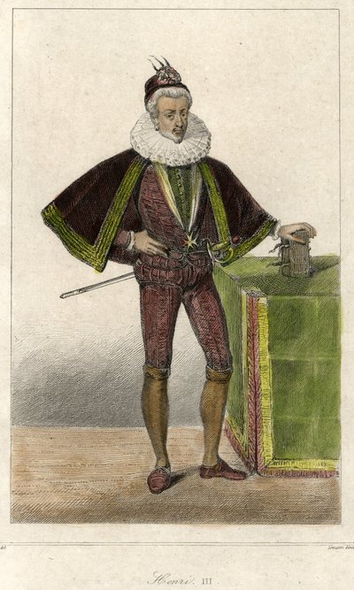 Henrik (1551-1589), francia király portréja. alkotó: French School