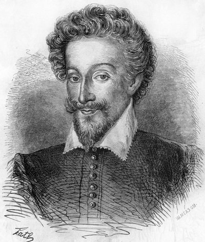 IV. Henrik (1553-1610), francia király portréja. „Franciaország népszerű története” c. 1885 körül. Metszet. alkotó: French School