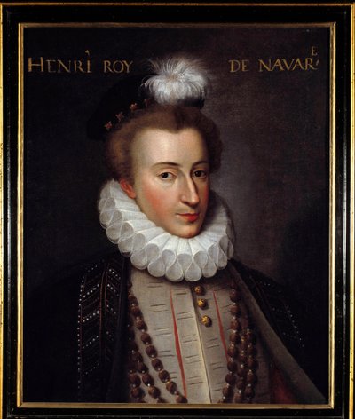 IV. Henrik (1553-1610) francia király portréja A francia iskola festménye. 16. század V. 0,51x0,61 m. Pau, kastélymúzeum alkotó: French School