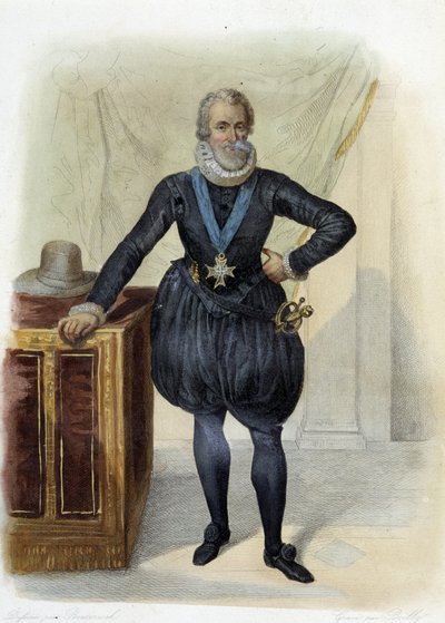IV. Henrik francia király (1553-1610) portréja – a „Le Plutarque francais” című filmben”, Ed. Mennechet alkotó: French School