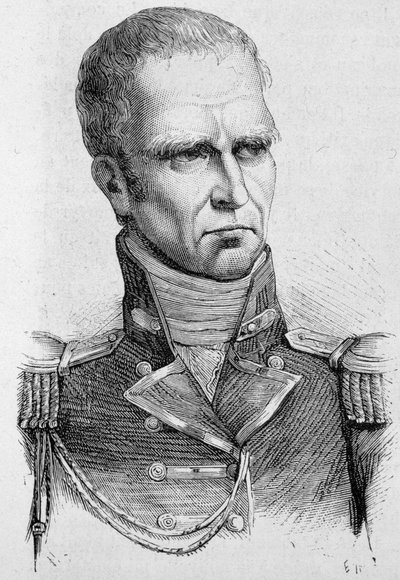 Hudson Lowe brit tábornok (1769 - 1844) portréja, akit 1815-ben St. Helena kormányzójává neveztek ki, ő volt Napóleon börtönőre – Henri Martin „Franciaország története” c. alkotó: French School