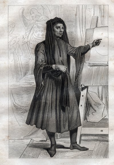 Giotto di Bondone olasz festő portréja (Ambrogiotto di Bondone alkotó: French School