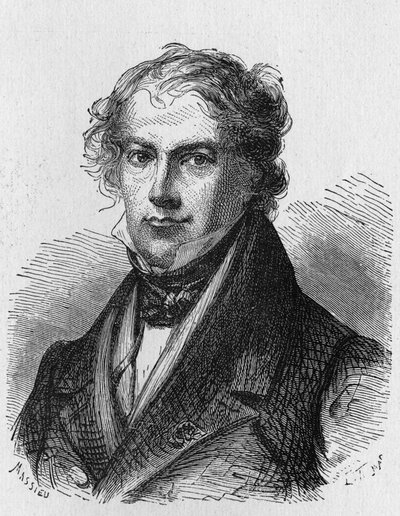 J. B. Biot (1774 - 1862) francia fizikus portréja – az Album de la Science című kiadványban; jeles tudósok; Nagy felfedezések””” 1896. alkotó: French School