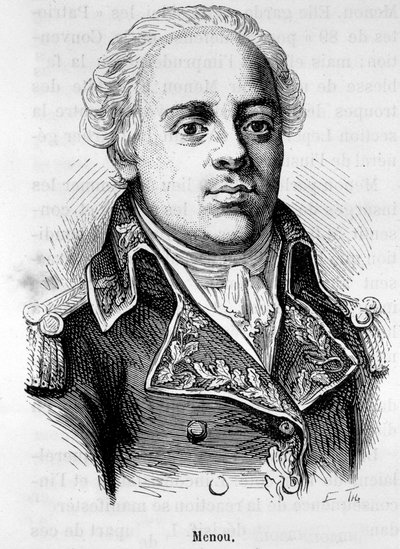 Jacques Francois Menou, de Boussay báró, francia tábornok (1750-1810) portréja – Henri Martin „Franciaország története” c. alkotó: French School