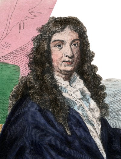 Jean Baptiste Lully (1632-1687) francia zeneszerző portréja. alkotó: French School