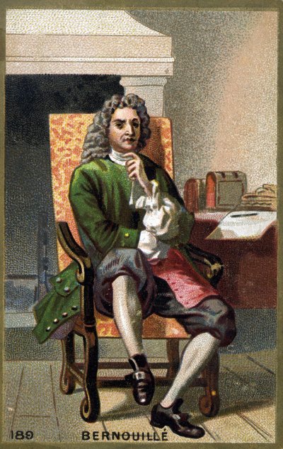 Jean Bernoulli (Johann Bernouilli) portréja (1667-1748) A 19. század végi kromolitográfiája. alkotó: French School