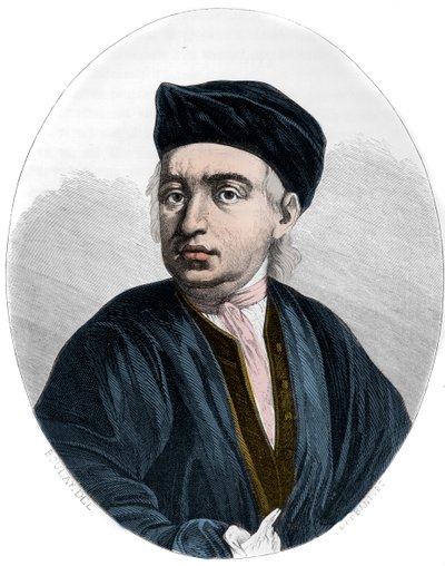 Jean Calas portréja, a Le Livre Rouge illusztrációja, Dupray de la Maherie alkotó: French School