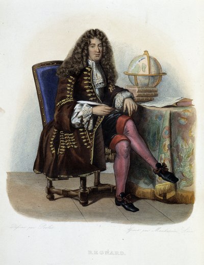 Jean Francois Regnard, francia író és drámaíró (1655-1709) portréja - a "Le Plutarque francais"-ban, írta Mennechet. alkotó: French School
