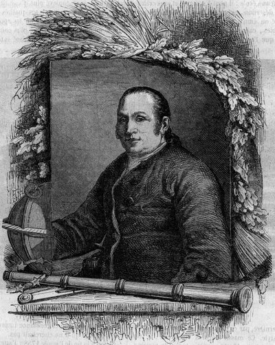 Jean George (Johann Georg) Palitzsch (1723-1788) német csillagász portréja. Metszet a „Le Magasin festői”-ben alkotó: French School