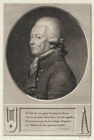 Jean Georges Noverre (1727-1810) portréja, metszett B. Roger alkotó: French School
