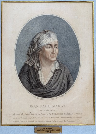 Jean Paul Marat (1743-1793) francia orvos, publicista és politikus portréja alkotó: French School