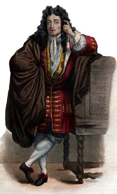 Jean de La Bruyere (Labruyere) (1645-1696) francia esszéista és moralista portréja. alkotó: French School