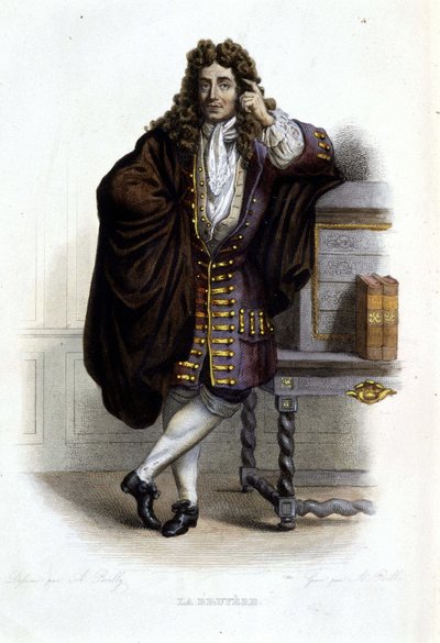 Jean de La Bruyere francia író és moralista (1645-1696) portréja, Ed. Mennechet, „Le Plutarque francais”” alkotó: French School