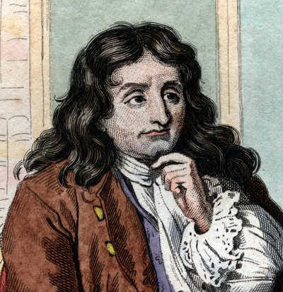 Jean de La Fontaine (Lafontaine) (1621-1695) francia meseíró és költő portréja. alkotó: French School