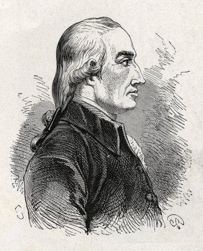 Joseph Black (1761 - 1799), brit fizikus és kémikus (a magnézia felfedezése) portréja - a Tudományos Albumban; jeles tudósok; Nagy felfedezések””” 1896. alkotó: French School