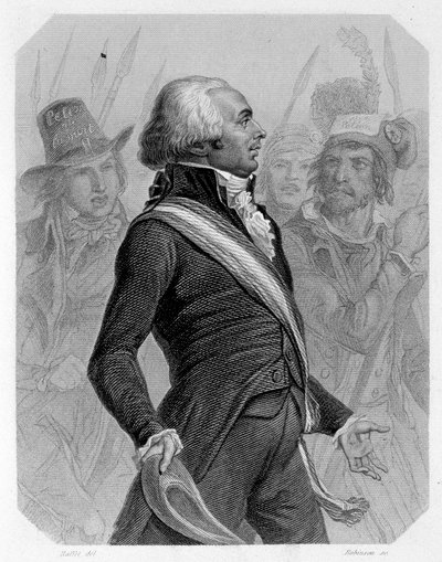 Jérome Pétion de Villeneuve (1756-1794) francia politikus portréja. Lamartine „A Girondinok története” című művében alkotó: French School