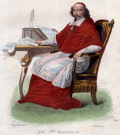 Jules Mazarin (1602-1661) francia olasz bíboros, diplomata és politikus portréja. alkotó: French School