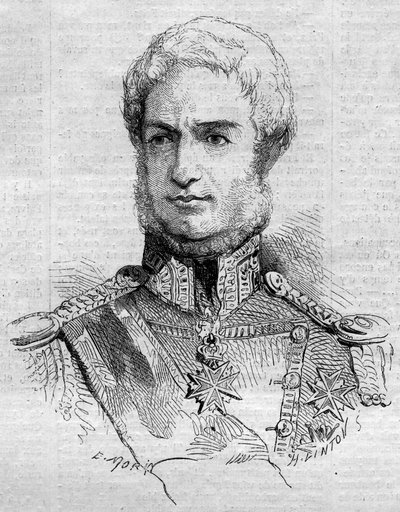 II. Lipót (1797-1870), Toszkána nagyhercegének portréja. Metszet a „” Le Monde Illustré”” 108. számában, 1859. május 7. alkotó: French School