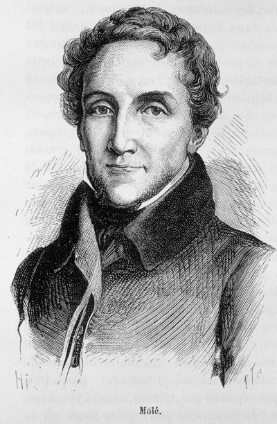 Louis-Mathieu Mole portréja - Louis Mathieu, Mole gróf (1781 - 1855) francia politikus portréja - Henri Martin „L